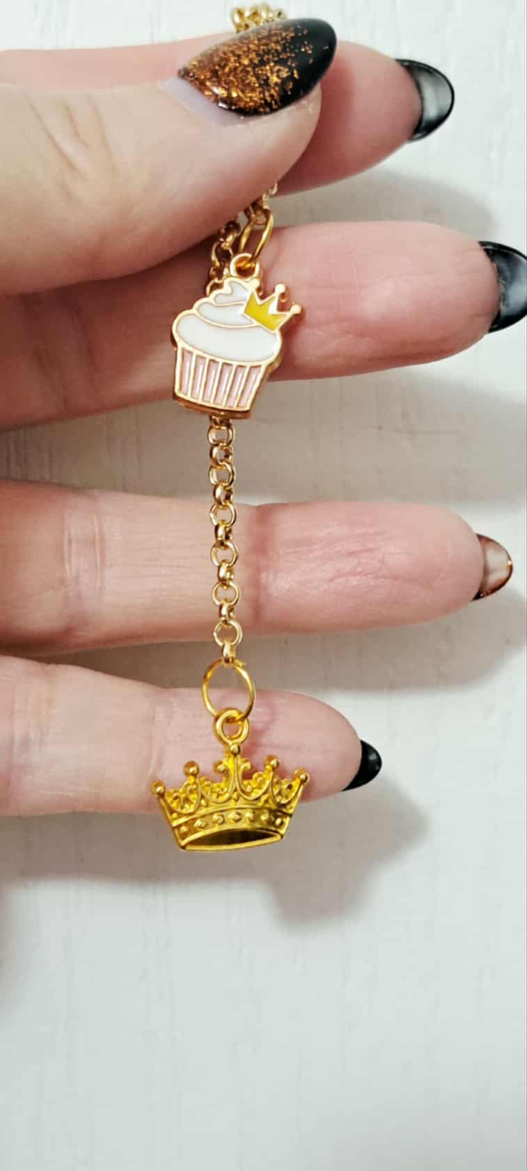 Cupcake Princess Crown Zipper Pull