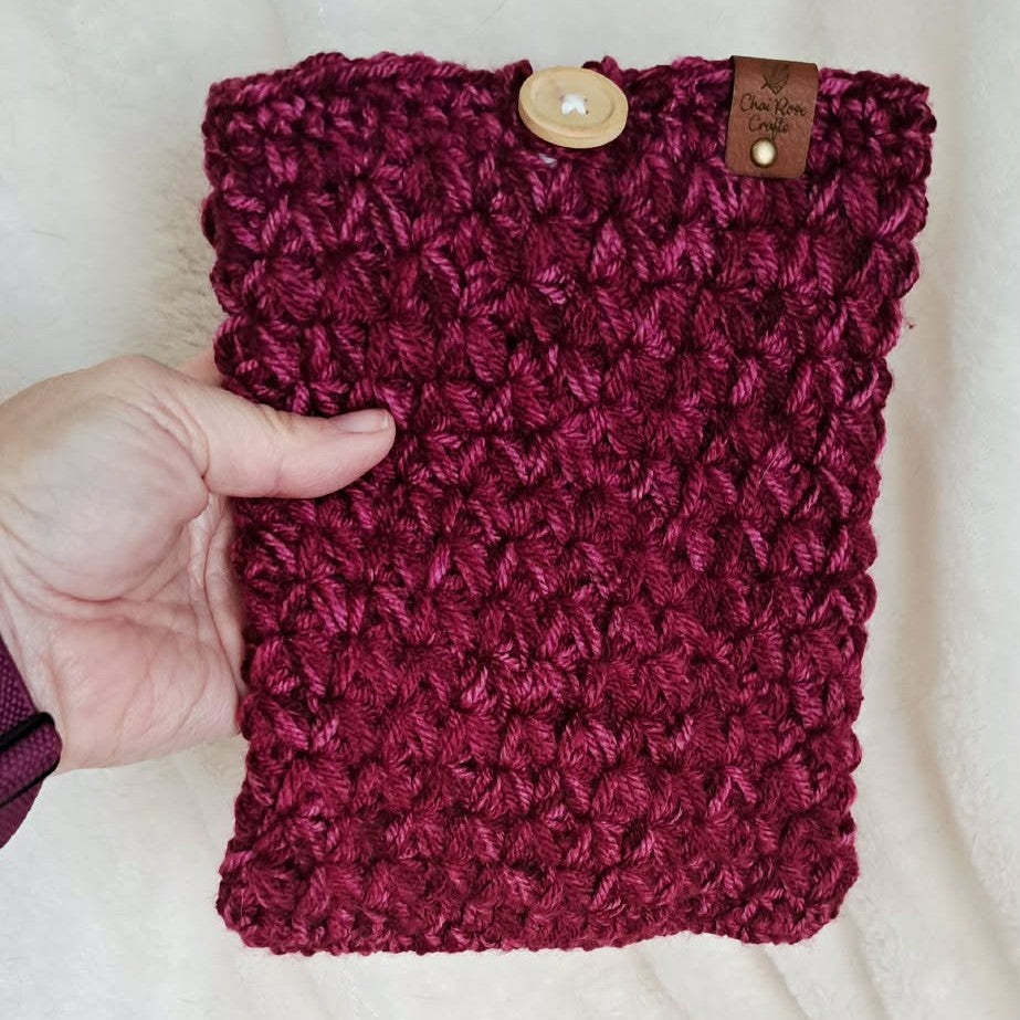 Crochet Kindle Sleeve | Handmade Book Sleeve | E-Reader Cover | Crochet Book Protector | Book Lover Gift