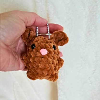Crochet Bunny Keychain | Plush Rabbit Bag Charm | Cute Animal Keychain | Handmade Bunny Gift